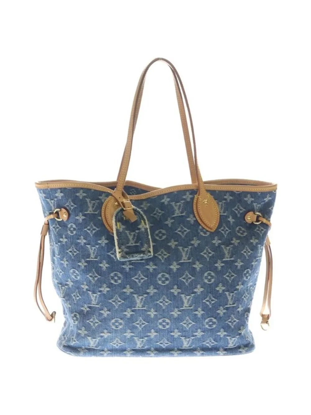 Louis Vuitton Monogram Denim Neverfull MM Hand Tote Bag Indigo